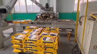 Automatic packaging and palletizing solutions for soybeans, mung beans other miscellaneous grains