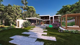 Beautiful Modern Villa | Lakeside Luxurious Villa | Animation | Construction Phasing | Walkthrough