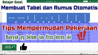 Membuat Tabel dan Rumus Otomatis di Excel || Belajar Excel Pemula - Belajar AY