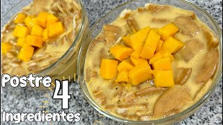 POSTRE DE MANGO  FRÍO SIN HORNO || Postre Fácil y Rápido | Listo en 5 Minutos