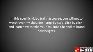 Step by step PLR course to rank youtube videos - EZ YouTube SEO