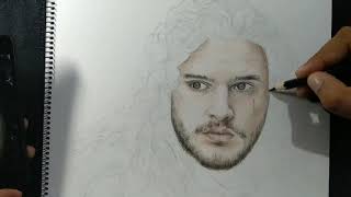 Drawing Kit Harington (Jon Snow) | Game of Thrones