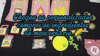 chegou os personalizados/ comprei os doces e ingredientes