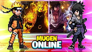 SASUKE OP E NARUTO OP NO MODO ONLINE DO MUGEN *dupla op mais forte do mugen?*