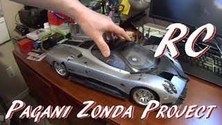 Update 2: CRASHED. real Pagani Zonda R Aerodynamics Supercar prototype - Custom Exotic 1/10 RC car