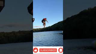 SPLASHDOWN DIVE from DOCK TOWER on Lake #Summer Day #shorts #trending #viralvideo #shortsfeed #funny