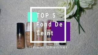 TOP 5 Fond De Teint   ||  أفضل خمس 5 كريمات أساس للبشره الدهنيه