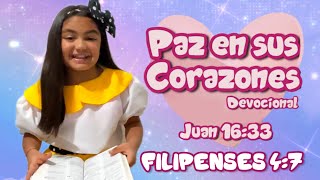 PAZ 🕊️ EN SUS CORAZONES ❤️ DEVOCIONAL 📖 FILIPENSES  4:7