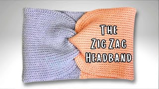 The ZIG ZAG Headband | Tunisian Crochet Knit Stitch Tutorial