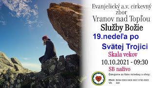 Služby Božie VT 10.10.2021 - 19. NEDEĽA PO SVÄTEJ TROJICI