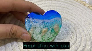 My first attempt at making beach effect with #resin