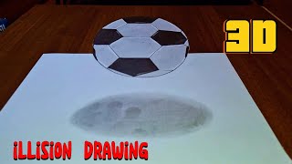 HOW TO DRAW 3D BUTBALL BAL/EASY DRAWING