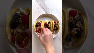 Pancake fruit tacos #shorts #shortvideo #food #trend #trending