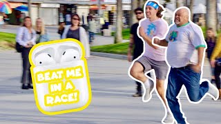 Beat Me In A Race, You Win AirPods vs Venice Beach Strangers!