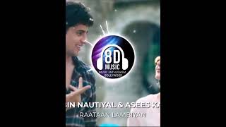 Raataan Lambiyan(8D AUDIO) - Shershaah I Music Enthusiasm Bollywood #shorts #ytshorts