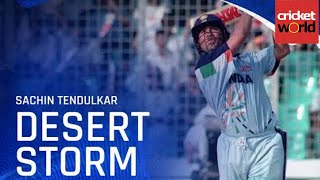 Sachin Tendulkar greatest ODI innings of all time 134 vs Australia in SHARJAH Desert Storm