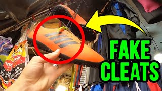 FAKE football cleats and jerseys in INDIA'S FAKE MARKET