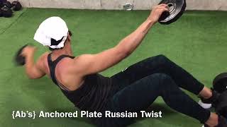 {Ab’s} Anchored Plate Russian Twist