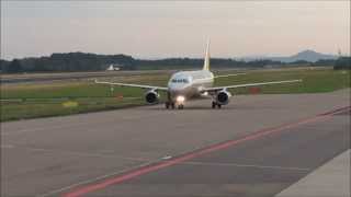 Germanwings A319 landing at Maastricht Aachen Airport