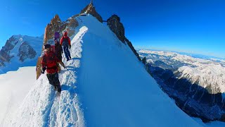 Snowboarding the magnificent Vallee Blanche track