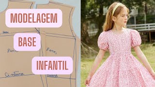 Como fazer MOLDE BASE DE BLUSA INFANTIL. ( sob medida ) Para iniciantes na costura aprender !! Diy