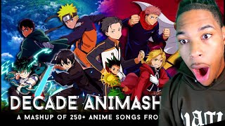 HE PUT 200+ ANIME OPENINGS IN ONE VIDEO!! | DECADE ANIMASH (2010 - 2022) REACTION!!