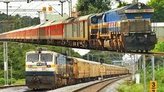 ELECTROMOTIVE DIESELS CROSS, BARMER YESVANTPUR & KARNATAKA SAMPARK KRANTI, Almost a Perfect Crossing