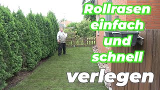 Rollrasen einfach verlegen - Würde ich immer wieder machen. Einfach und schnell grün