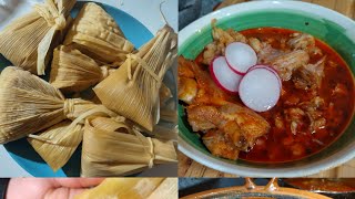 Cena de Año Nuevo 🎉💥💥 Tamalitos de Piña🍍Pozole Rojo🎊🌺