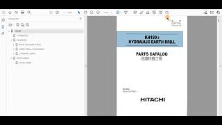 Hitachi KH180-3 Hydraulic Earth Drill Parts Catalog