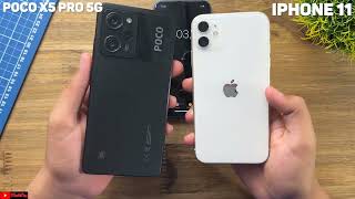 POCO X5 PRO 5G VS IPhone 11 SPEED TEST