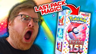 POKEMON 151 WITH THE LAST PACK MAGIC!!