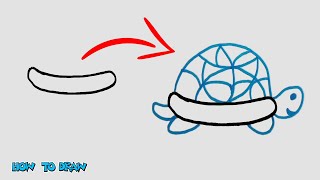 How To Draw : painting of turtle _ drawing and painting