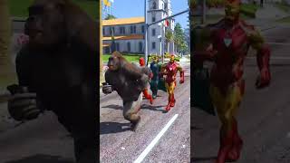 GTA V Baby Kong Saved by King Kong #gta #gtav #kingkong #gaming #marvel #ytshorts #ironman #gta5