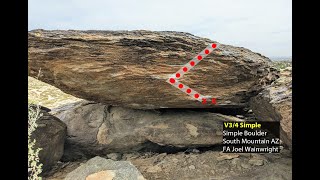 V3/4 Simple, Simple Boulder, South Mountain Bouldering