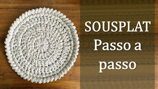 Sousplat de Croche passo a passo fio de malha - Fechamento Invisível Incrível - DIY