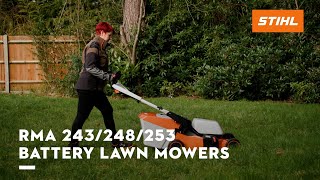 STIHL RMA 243, RMA 248, RMA 253 Cordless Mowers | STIHL Cordless AK System Battery Mowers | STIHL GB