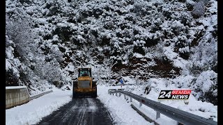 Πυκνές Χιονοπτώσεις Νέα Φιγαλεία 05.01.2019 | Αποχιονισμός HD