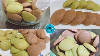 (NỒI CHIÊN KO DẦU) Cách làm bánh quy bơ TRÀ XANH và CACAO giòn rụm ăn là nghiền #63|moon cookムーンクック