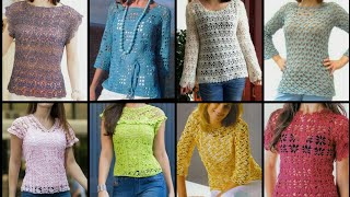 Extremely Beautiful Crochet Tops/ Blouse /Shirts Designs granny Square Lace Tops pattern US fashion