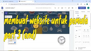 Cara membuat website pada google site part -3 (end)