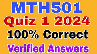 MTH501 Quiz 1 2024 || Mth501 Quiz 1 Spring 2024 || Mth501 Quiz no 1 2024