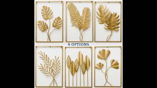 Minimalist Leaf Art Nordic Style & Metal Based Wall Art & Decor...for details do WhatsApp 9084513569