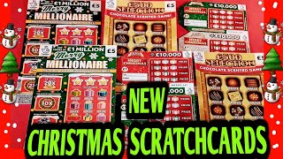 NEW SCRATCHCARDS "£500 CHOCOLATE CARD".."MERRY MILLIONAIRE".."MERRY CHRISTMAS TAG CARD"