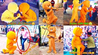 Duble teddy bear bakchodi on public place😅😂#shorts #tranding #vairalshort #teddybear #comedy