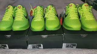 Nike Kobe Protro 6 Grinch Real vs Reps