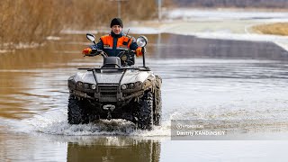 Перелив дороги в Томском районе | Паводок-2024 в Томской области