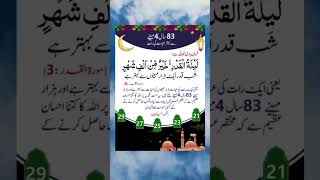 83 سال 4 مہینے سے بہتر عبادت کی رات #quran #islamic #islam