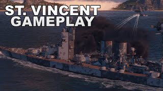 World of Warships - St. Vincent Gameplay Impression