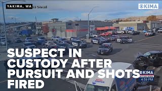 Suspect in Custody after Pursuit and Shots were Fired